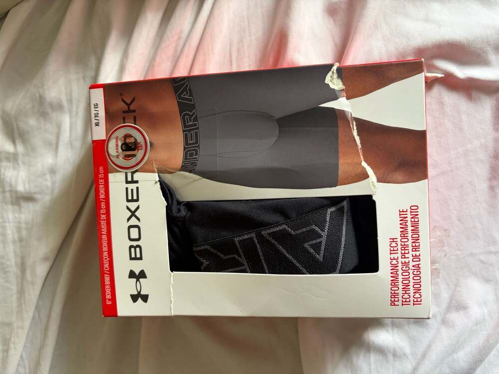 Under Armour Men's 6" Boxerjock Boxer Briefs 3-Pack Size XL Black